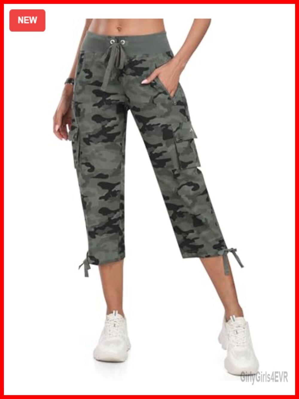 Women's Quick Dry Hiking Cargo Capris with Zipper Pockets